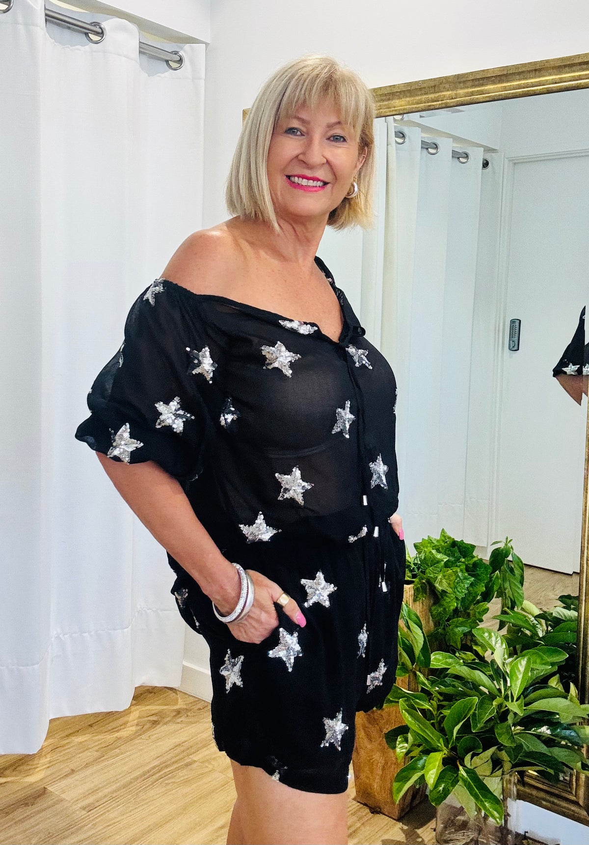 Alya Star Top Black