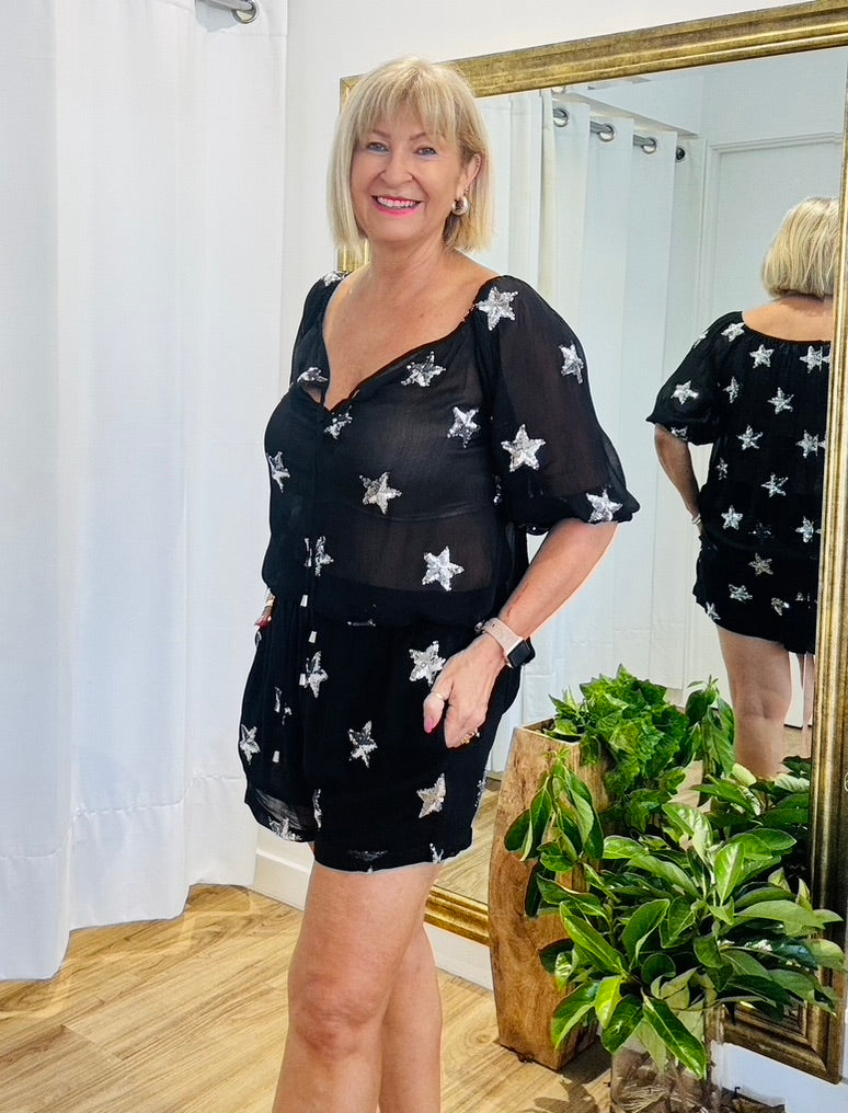 Alya Star Top Black