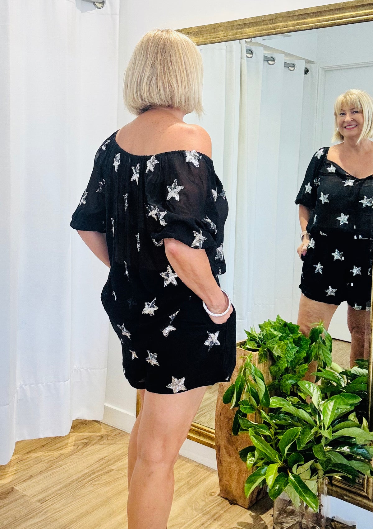 Alya Star Top Black