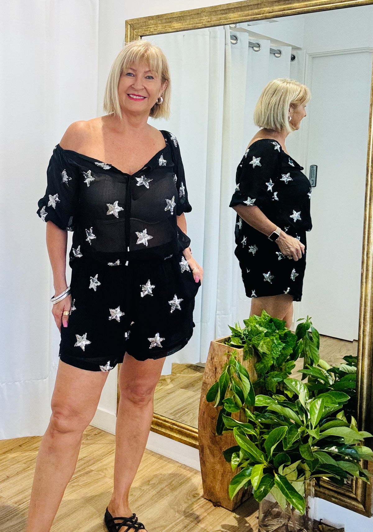 Alya Star Top Black