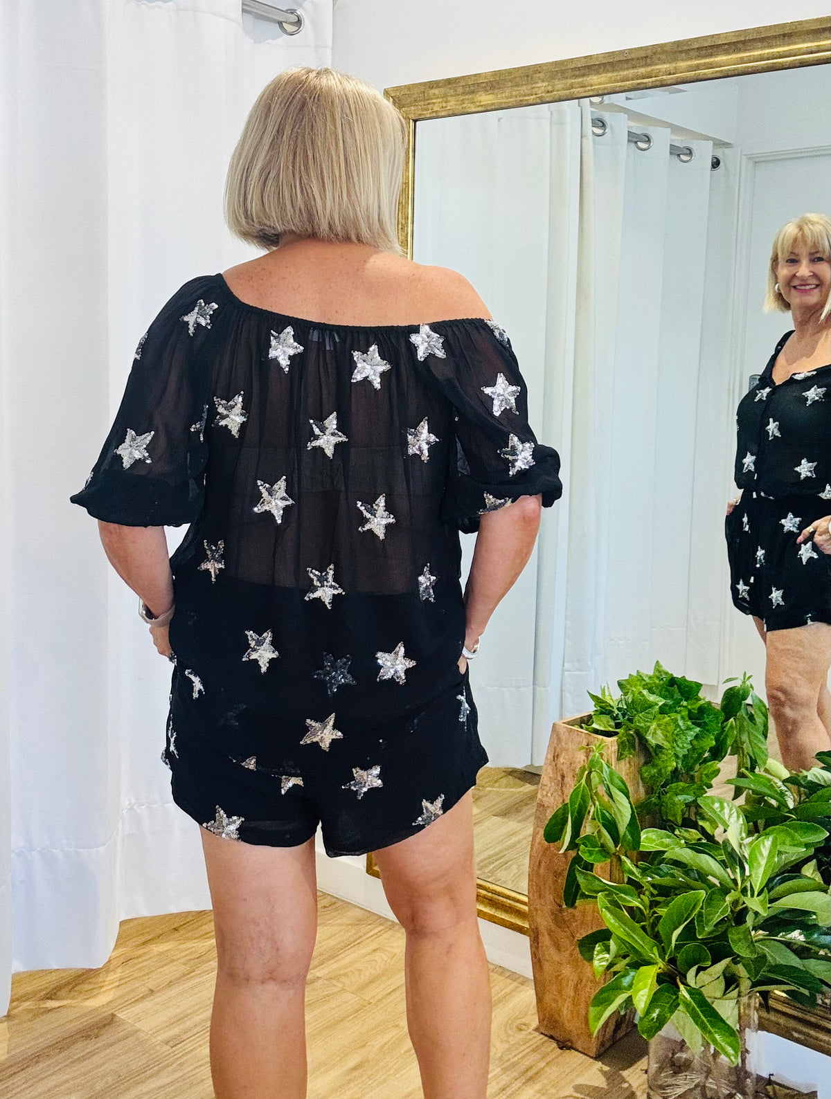 Alya Star Top Black