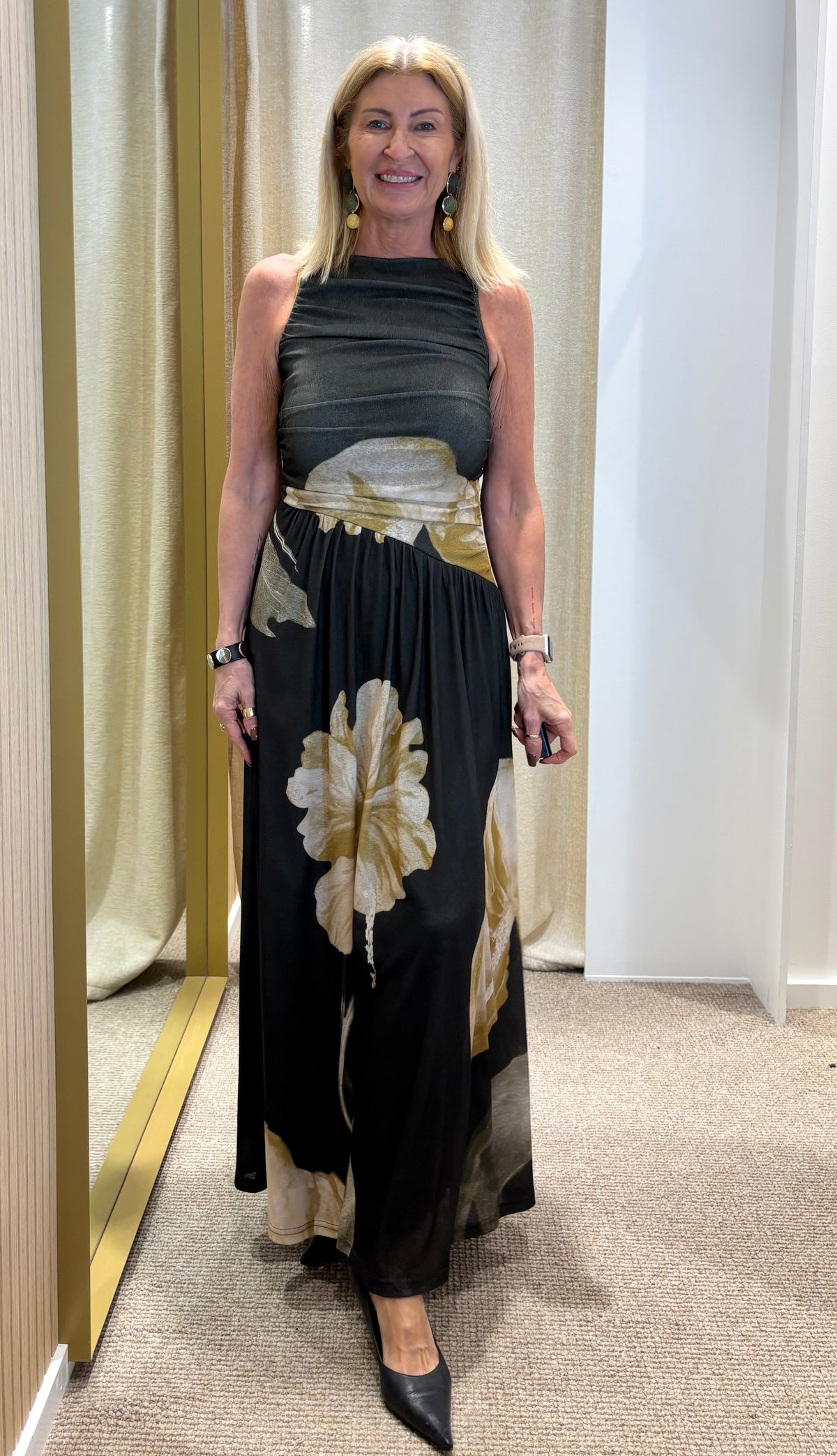 Mandy Olive Floral Maxi