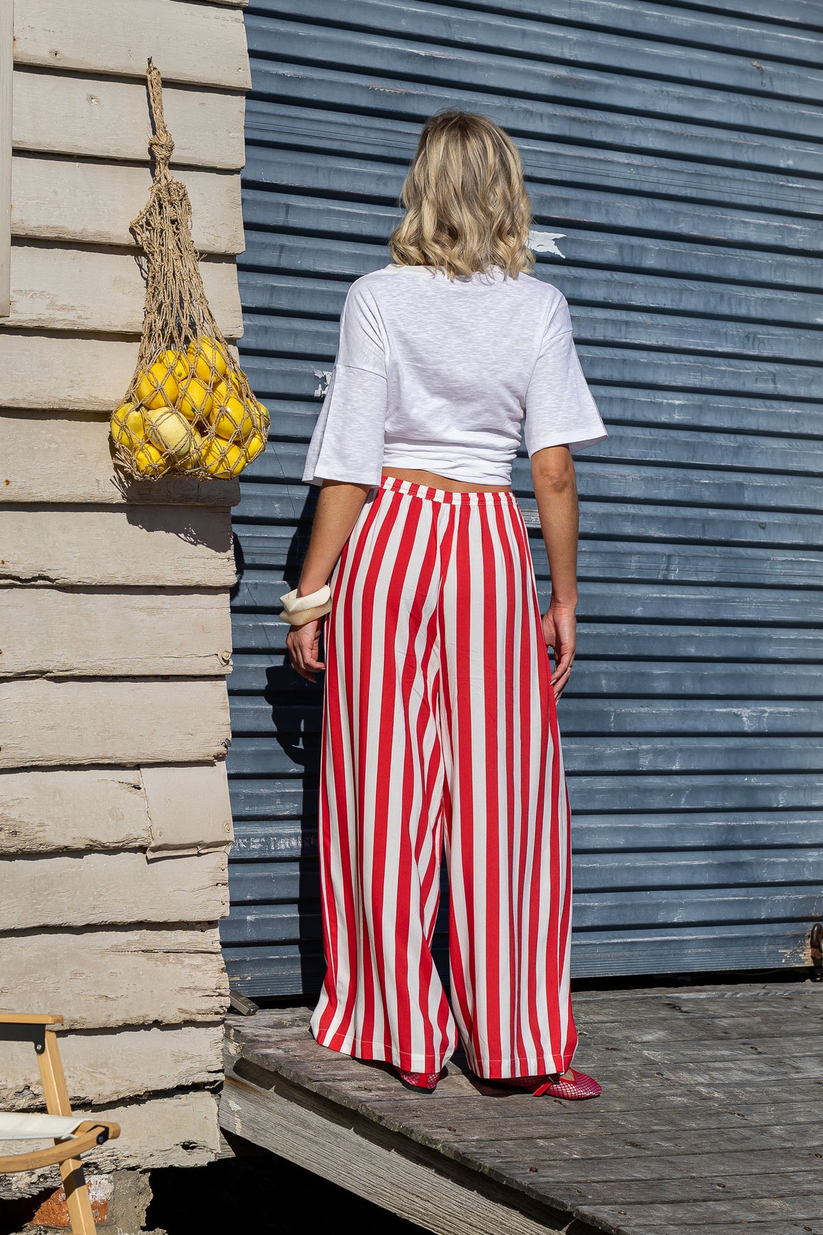 Palma Pants Red & White