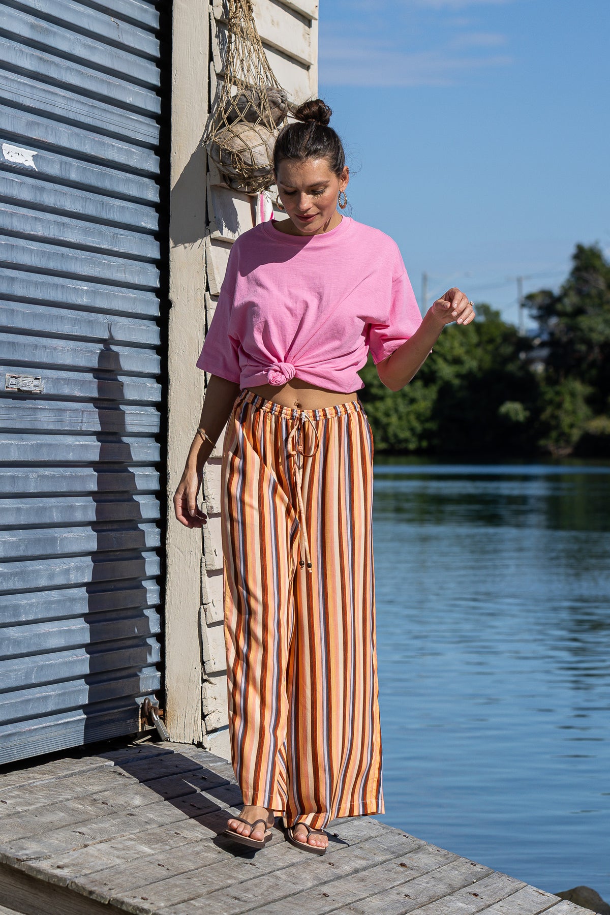 Palma Pants Brown Stripes