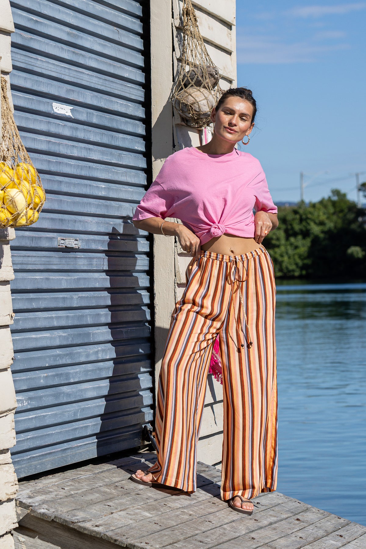 Palma Pants Brown Stripes