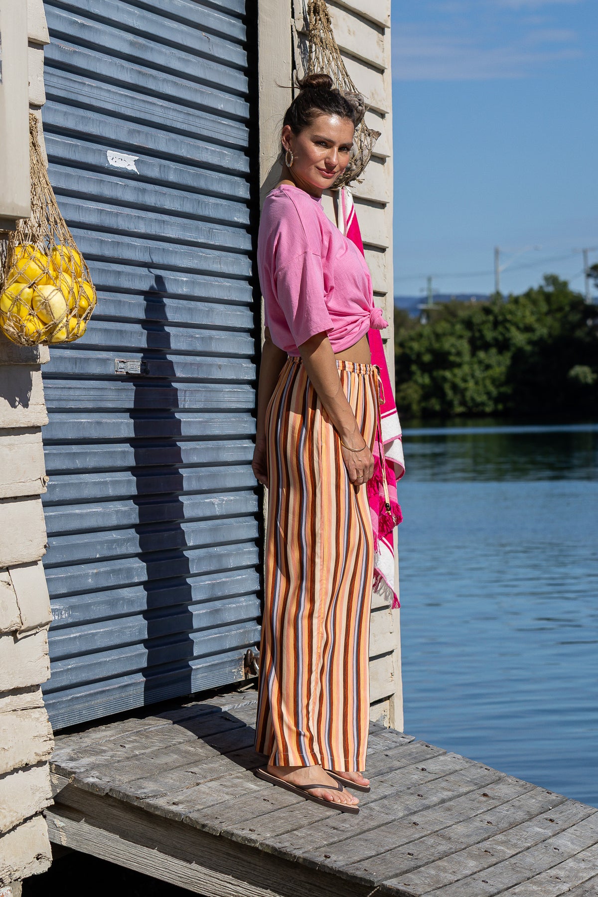 Palma Pants Brown Stripes