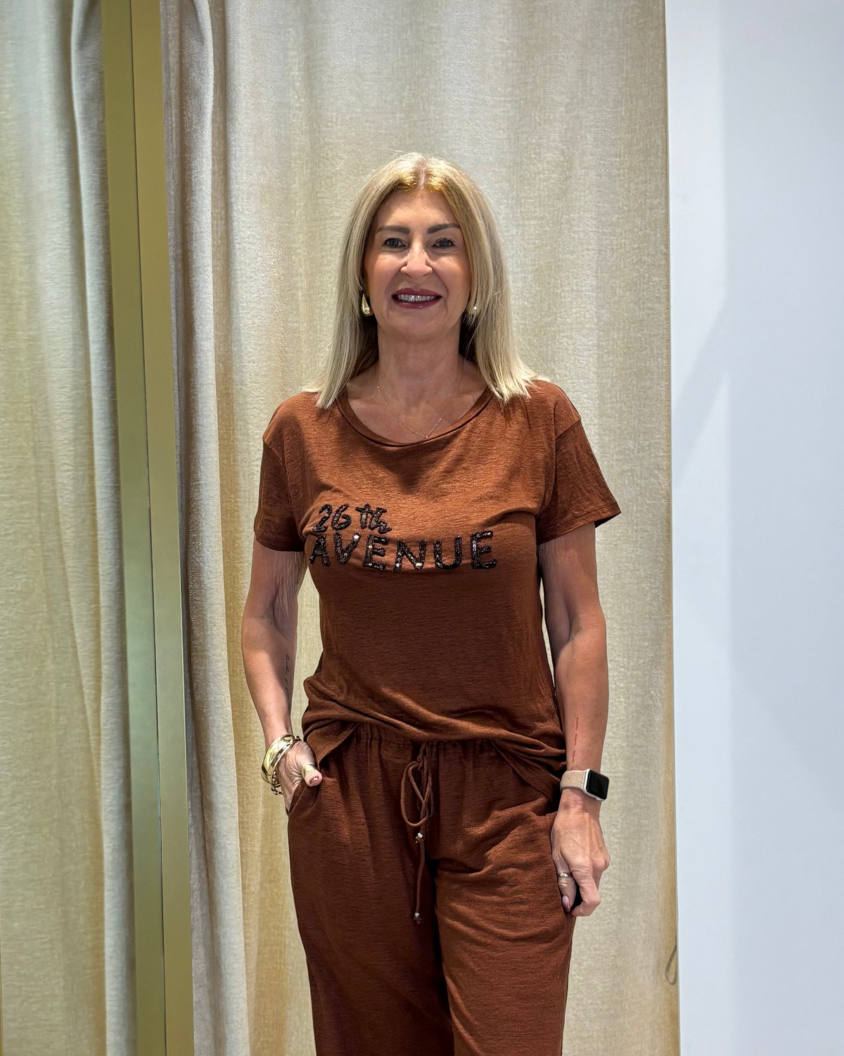26th Avenue Beaded T Rust