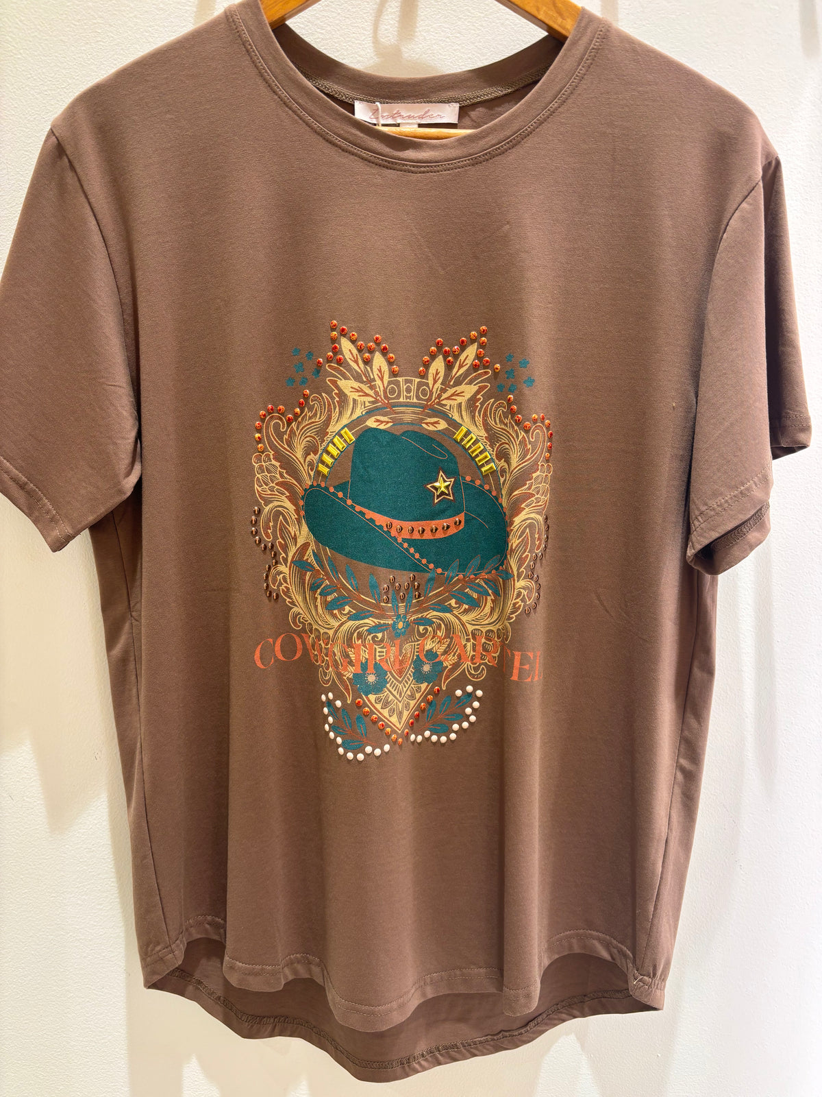 Cow Girl Tee Mocha