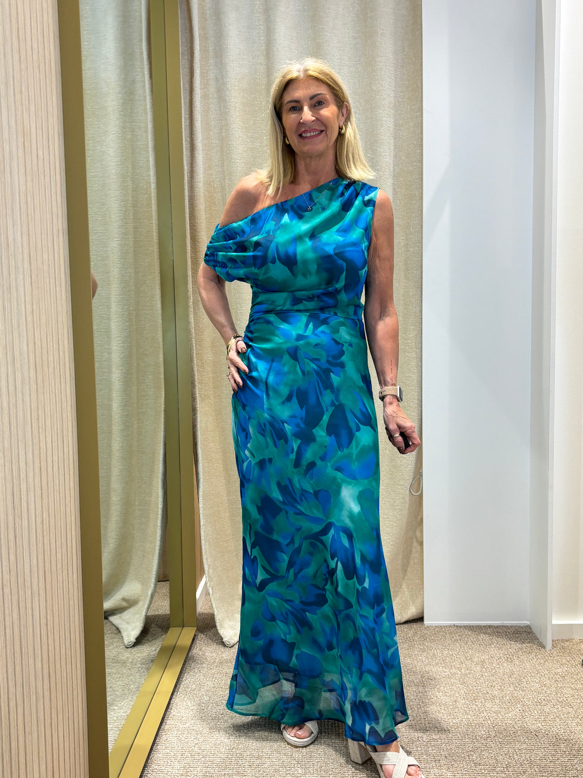 Kira Drape Shoulder Maxi