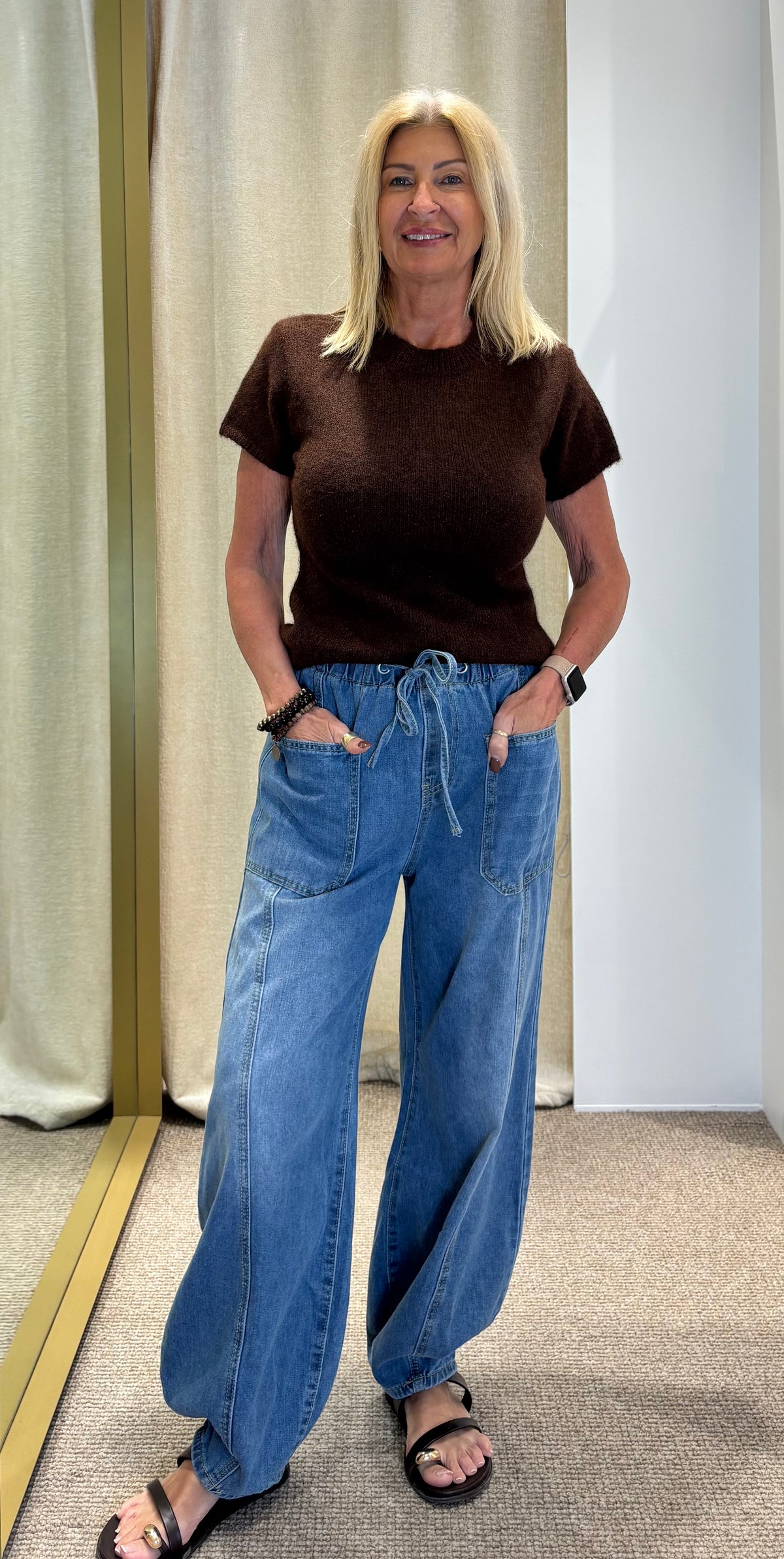 Chrissy Barrel Jeans Light Denim