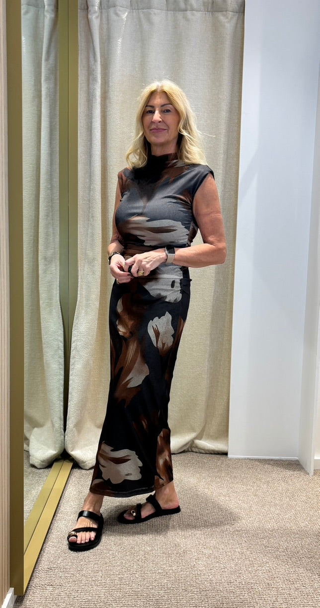 Amelia Jersey Midi Black