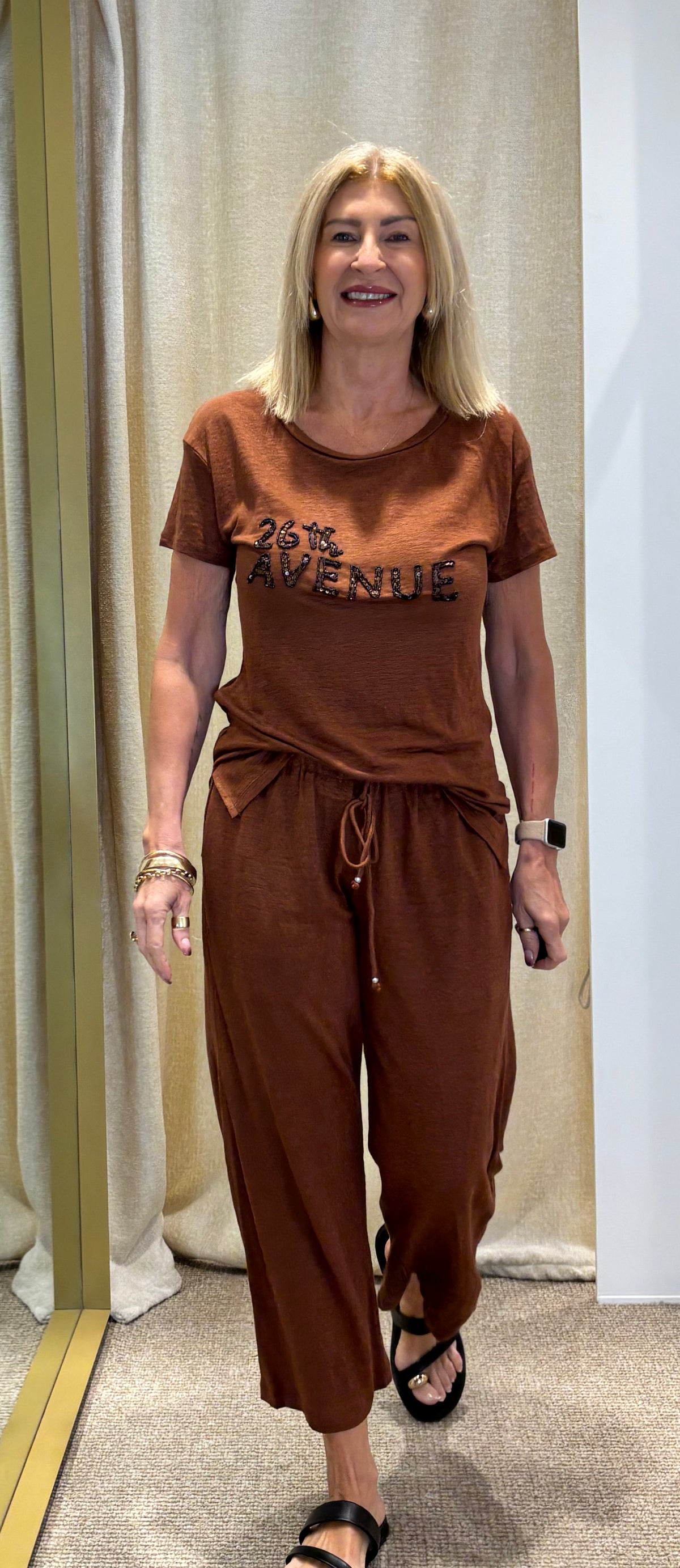 26th Avenue Beaded T Rust