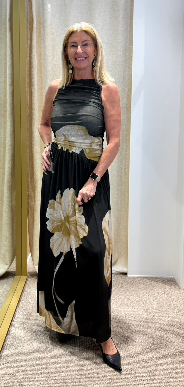 Mandy Olive Floral Maxi