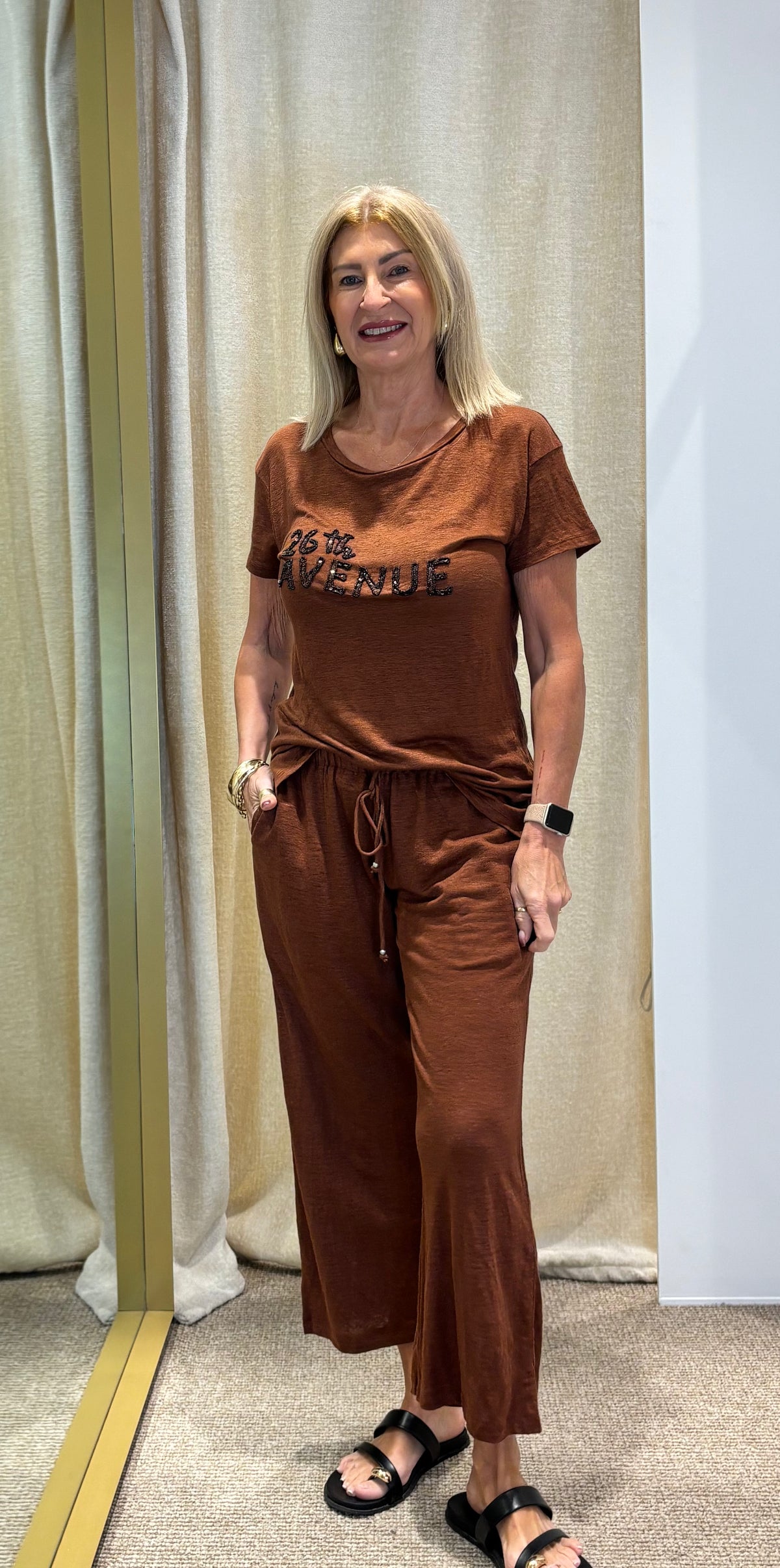 26th Avenue Beaded T Rust