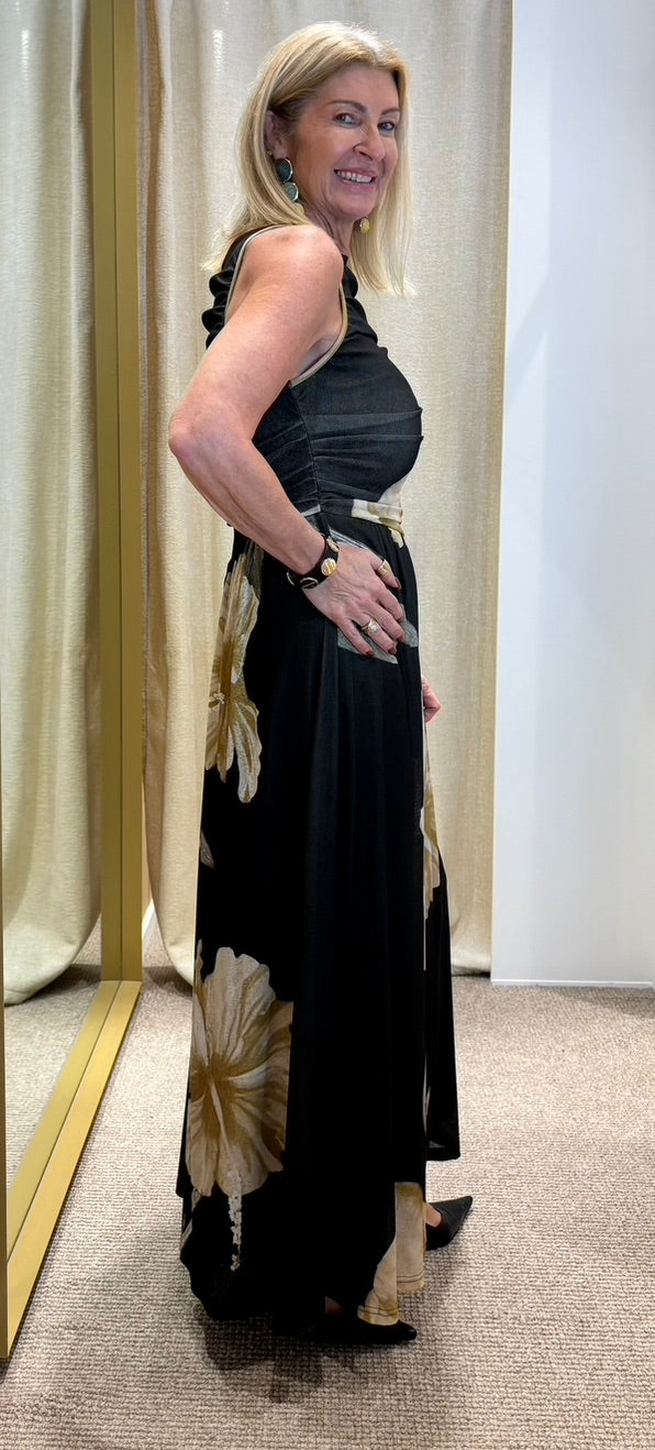 Mandy Olive Floral Maxi