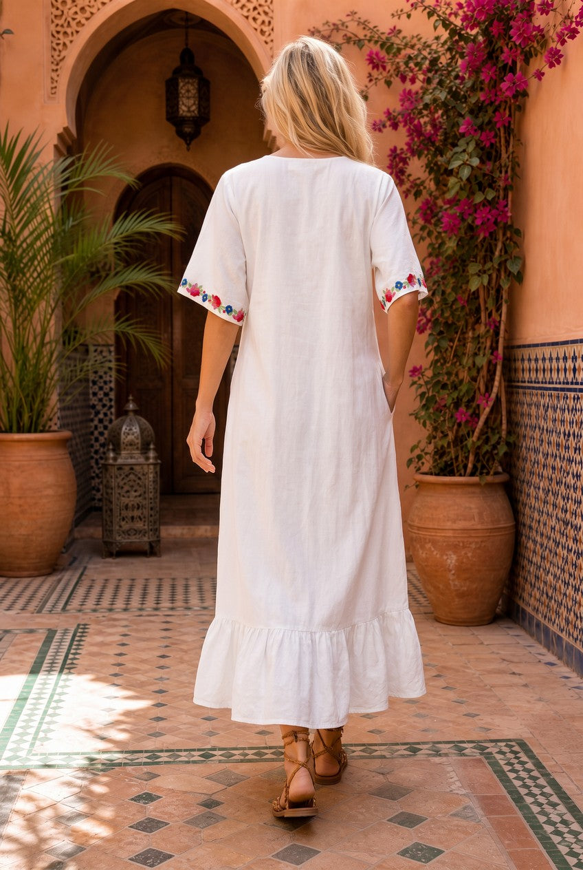 Avery Embroidered Maxi Dress