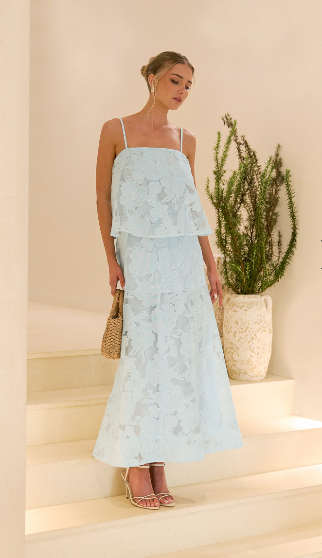 Charmaine Lace Maxi Icy Blue
