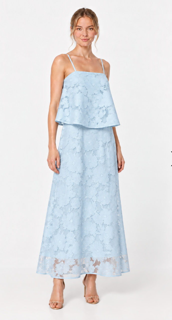Charmaine Lace Maxi Icy Blue