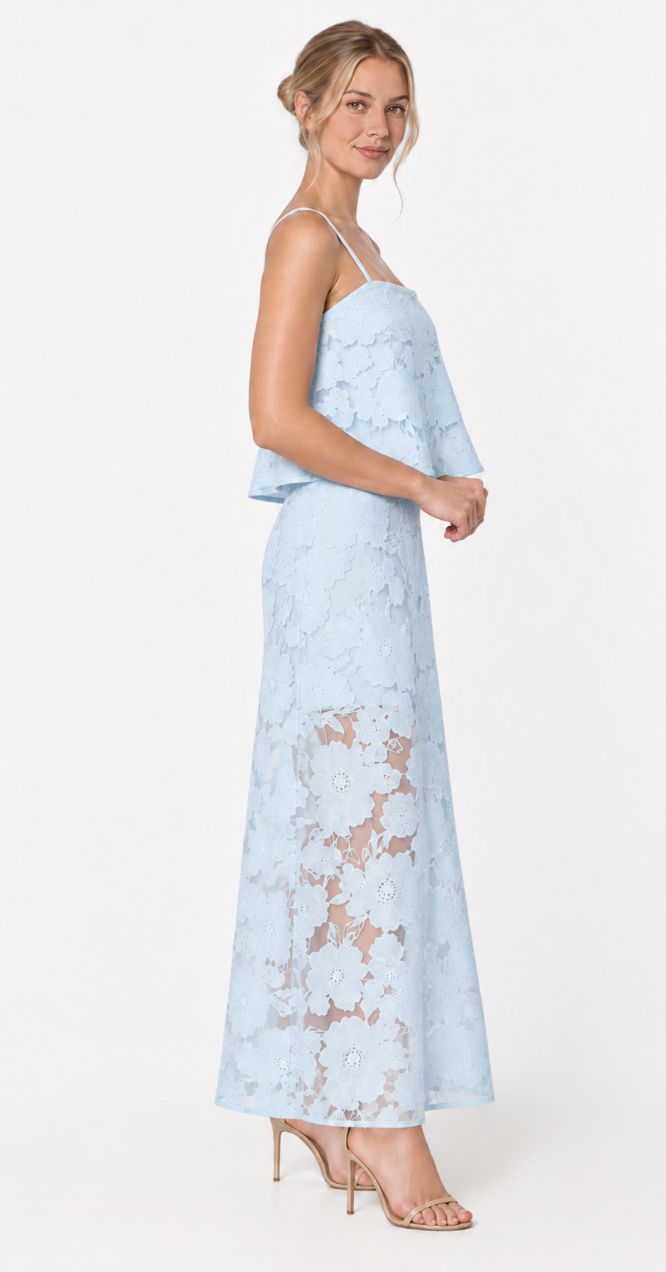 Charmaine Lace Maxi Icy Blue