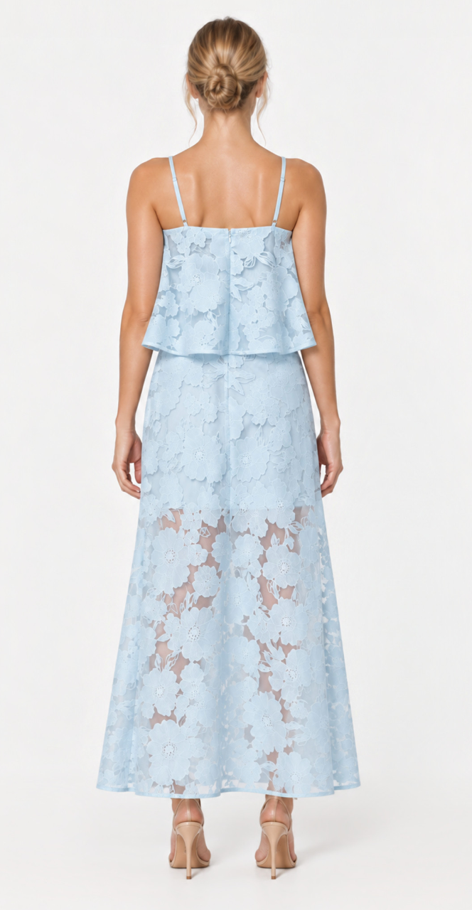Charmaine Lace Maxi Icy Blue