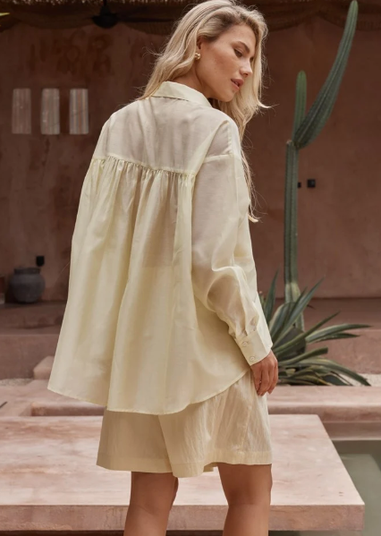 Val Oversized Shirt Lemon