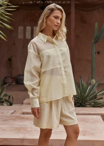Val Oversized Shirt Lemon
