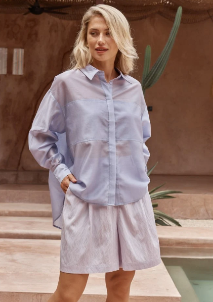 Val Oversized Shirt Lilac