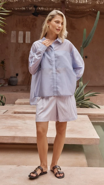Val Oversized Shirt Lilac