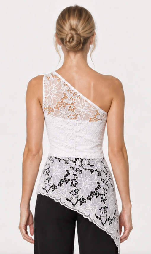 Catalina Lace Top White