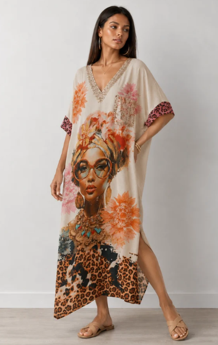 Florence Shimmer Dress Leopard Lady