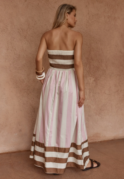 Nea Spliced Strapless Dress