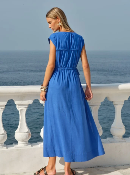 Callista Midi Dress Cobalt Blue