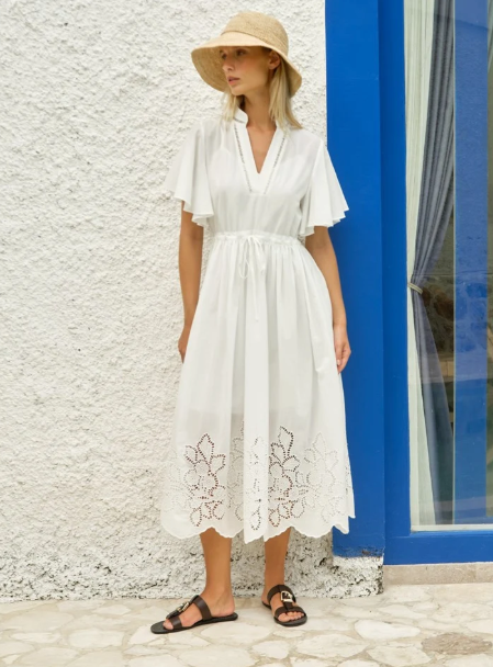 Maribel Midi Dress White