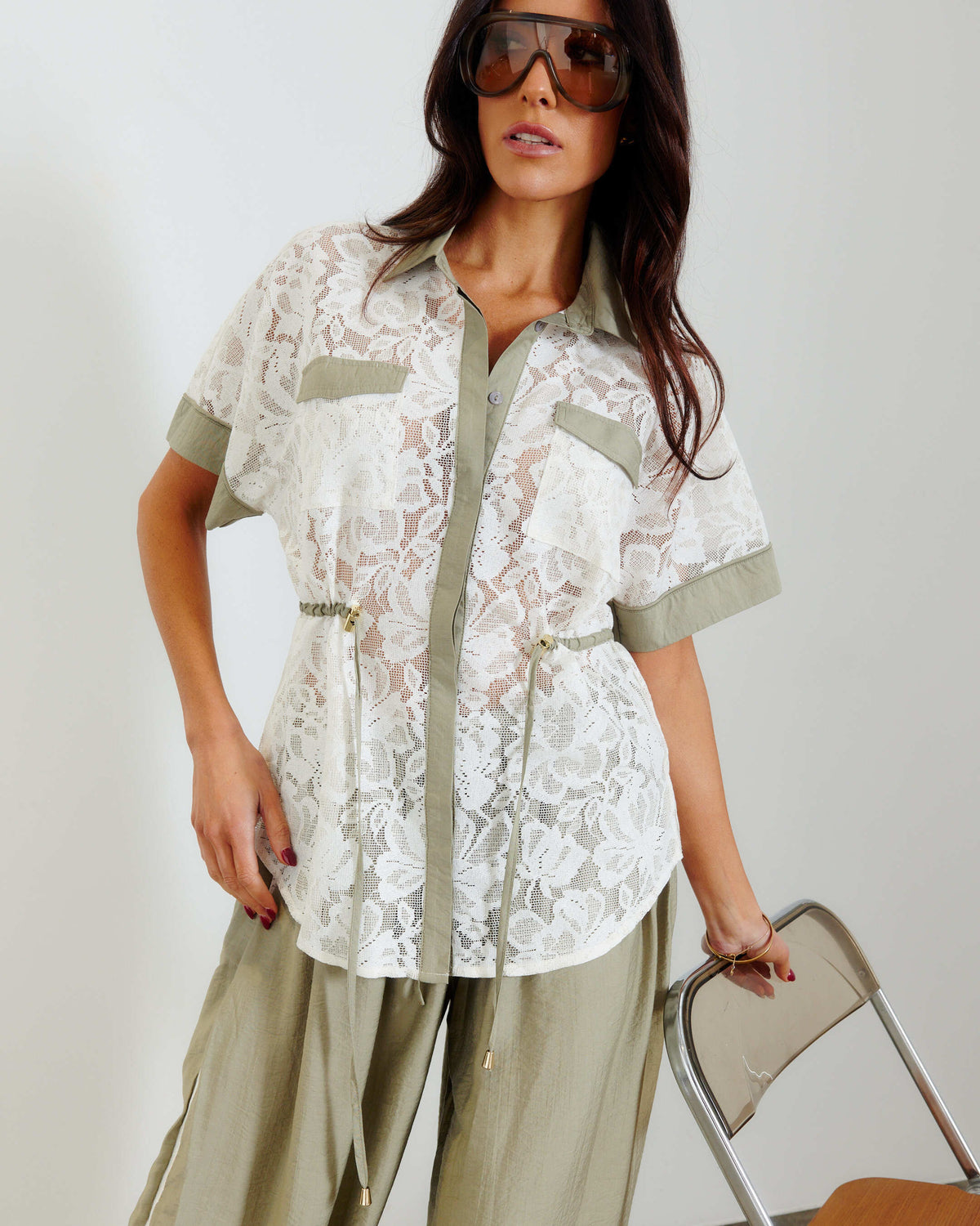 Muse Shirt White Lace